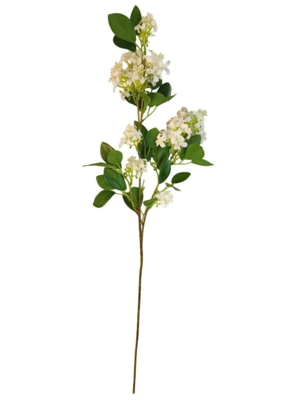 White Blossom Stem Artificial Flower Branch 29 Inch Faux Cherry Blossom Floral F